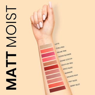 Matt Moist Long-Lasting Lipstick - Salmon Way